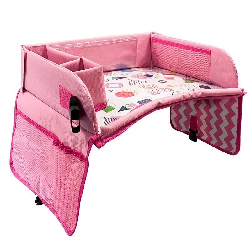 Masa portabila de copii, cu buzunare, pentru camping, pink