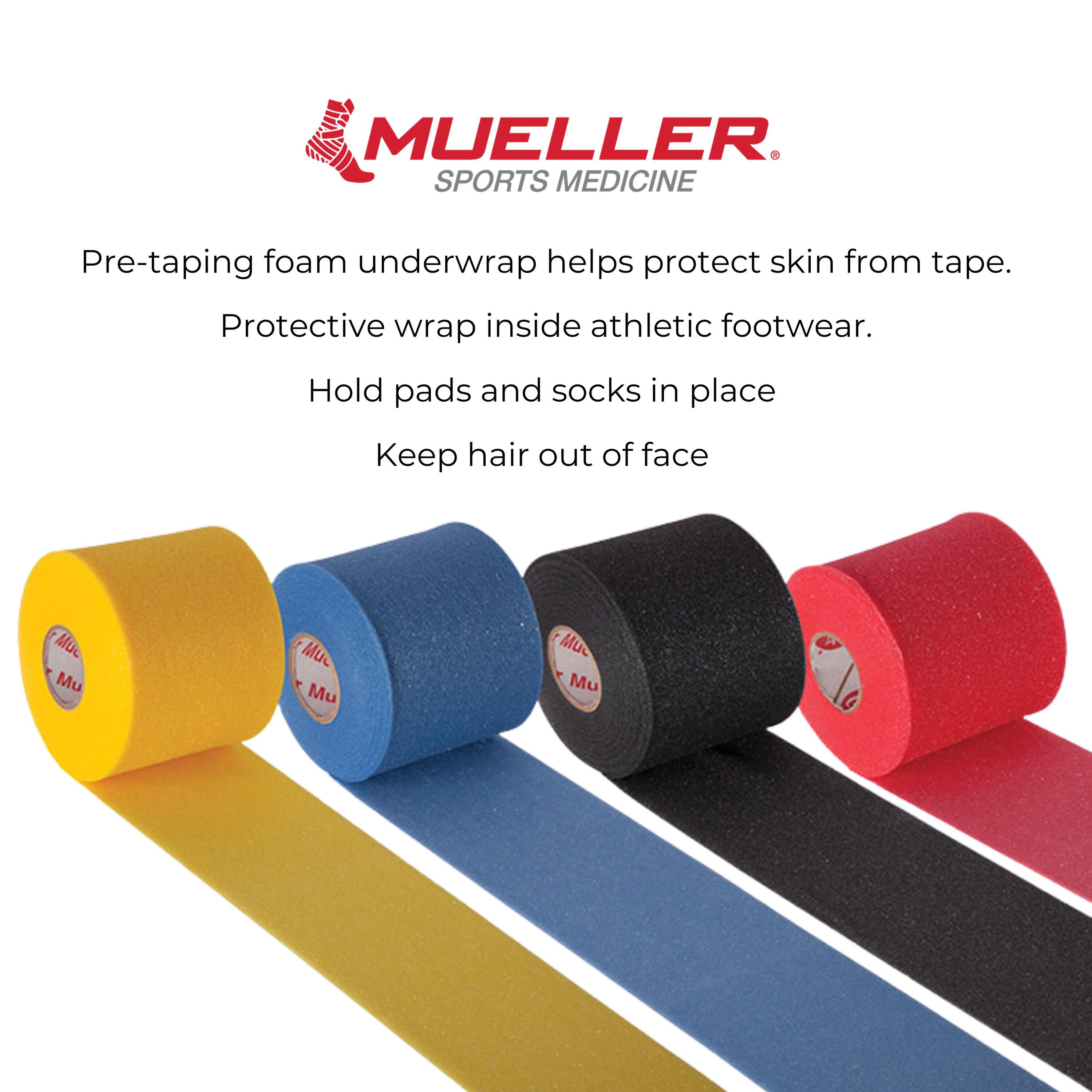 Mueller Sports M Wrap PreTape Underwrap Foam (Pack of 4) Black
