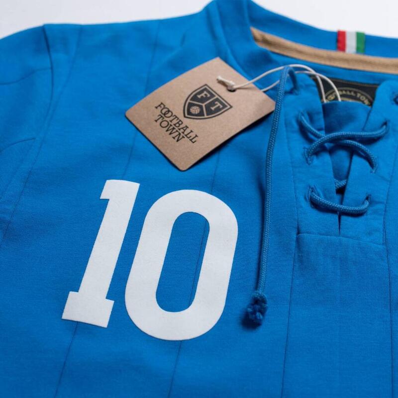 T-shirt met vetersluiting Football Town Retro Gli Azzurri