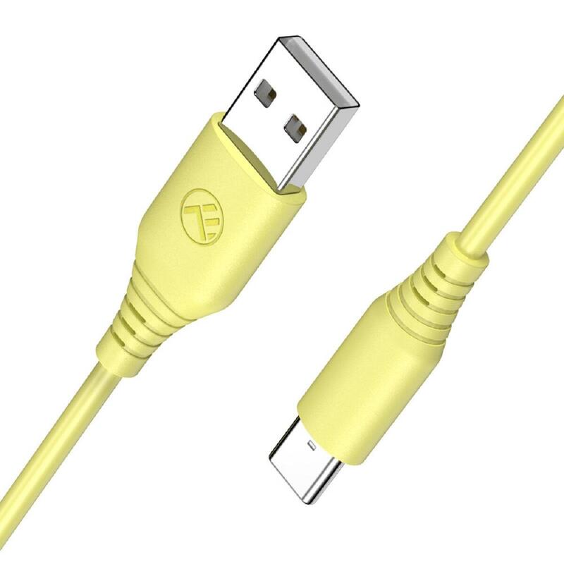 Cablu Tellur Silicon USB to Tip-C, 3A, 1m, galben