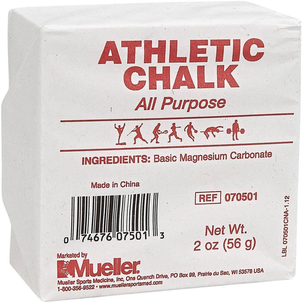 MUELLER MUELLER Unisex Weight Lifting Chalk, White, Single 2oz - 1 Block