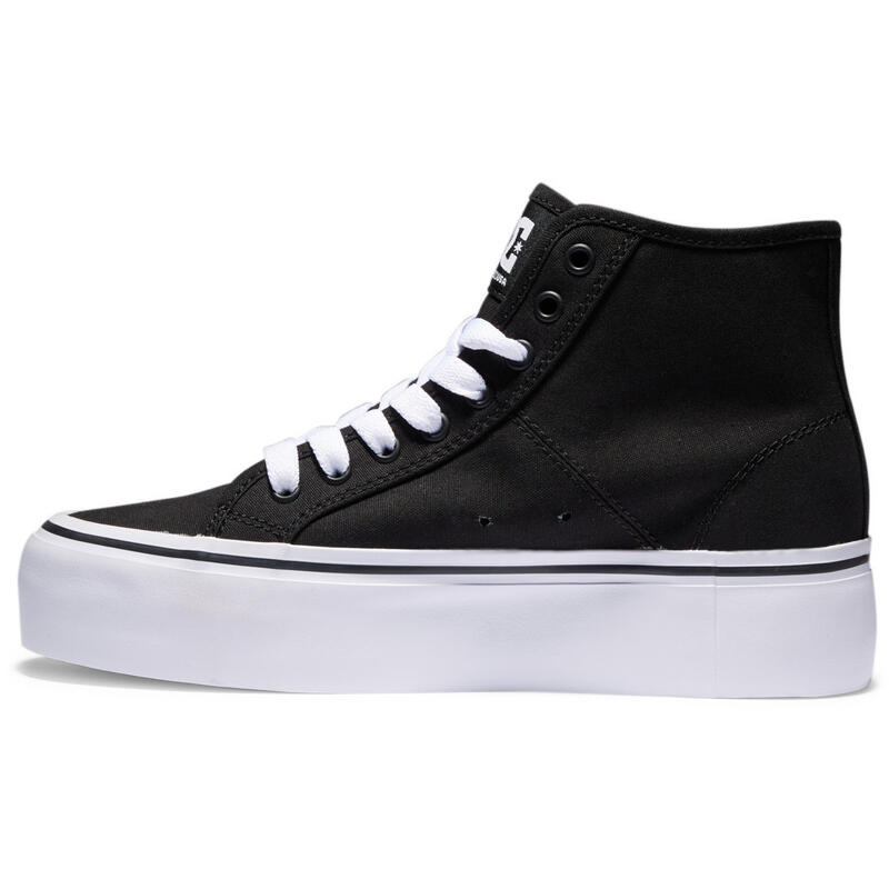 Pantofi sport femei DC Shoes Manual Hi Platform High-Top, Negru