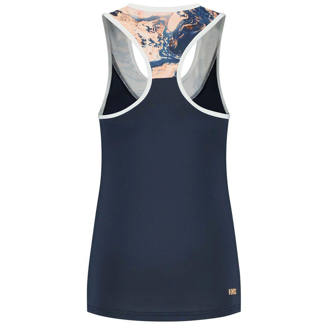 Camista Tirantes Hypercourt Singlet 3 de tenis y pádel mujer K-Swiss azul 2/3