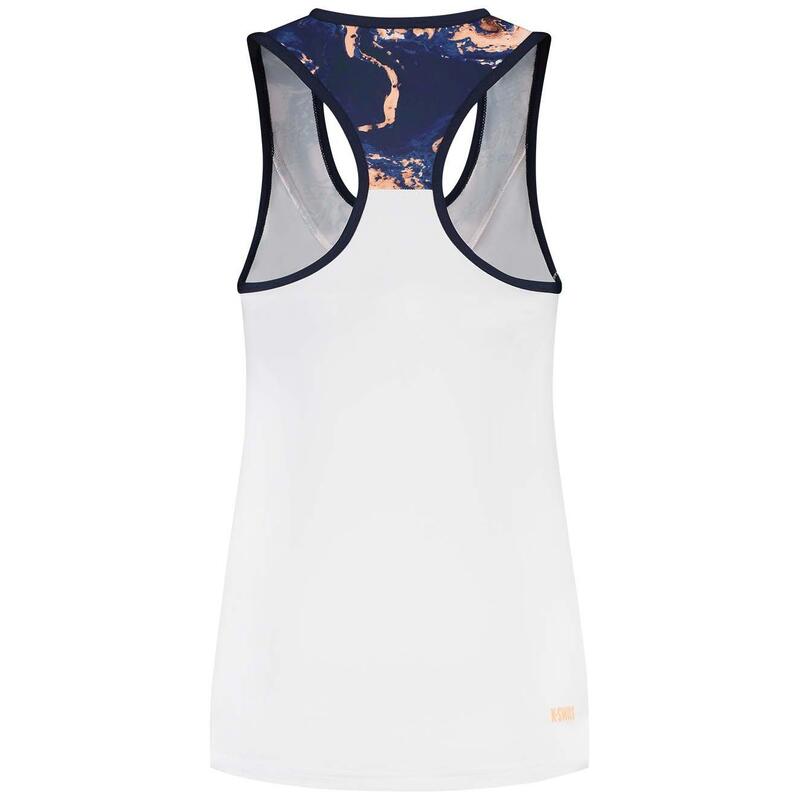 Camiseta Tirantes Hypercourt Singlet 3 de tenis y pádel mujer K-Swiss blanco