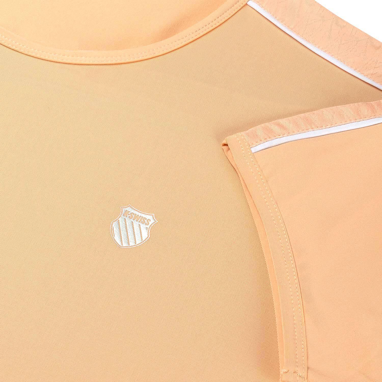 Camiseta Hypercourt Crew 3 de tenis y pádel mujer K-Swiss naranja 3/3