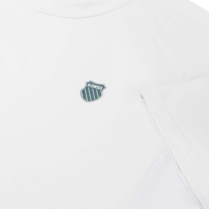 Camiseta Hypercourt Print Crew 4 de tenis y pádel hombre K-Swiss blanco