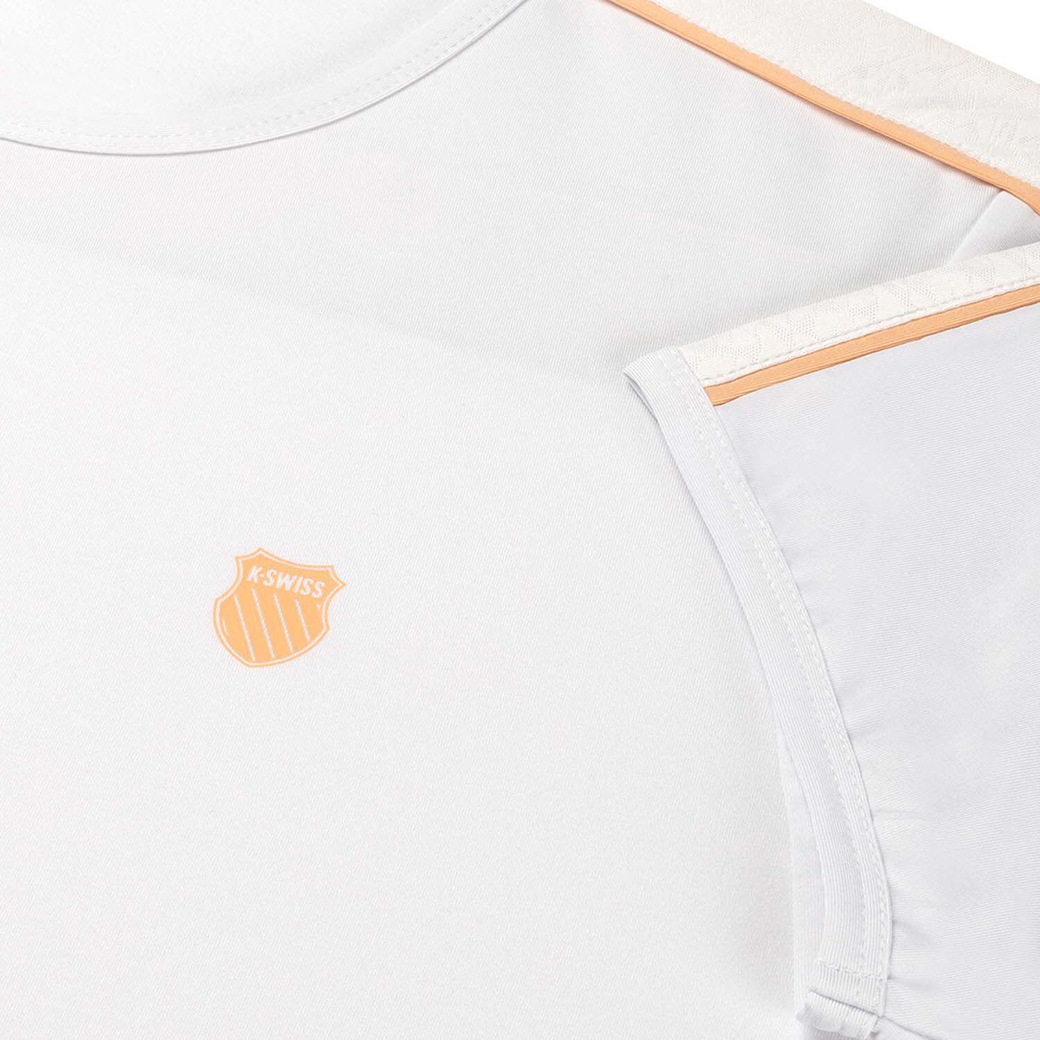 Camiseta Hypercourt Crew 3 de tenis y pádel mujer K-Swiss blanco 3/3