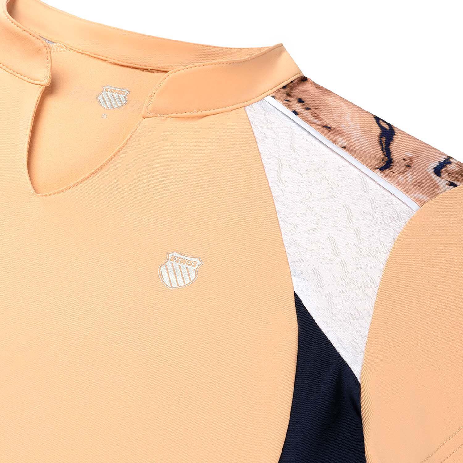 Camiseta Hypercourt Advntg 3 de tenis y pádel mujer K-Swiss naranja 3/3