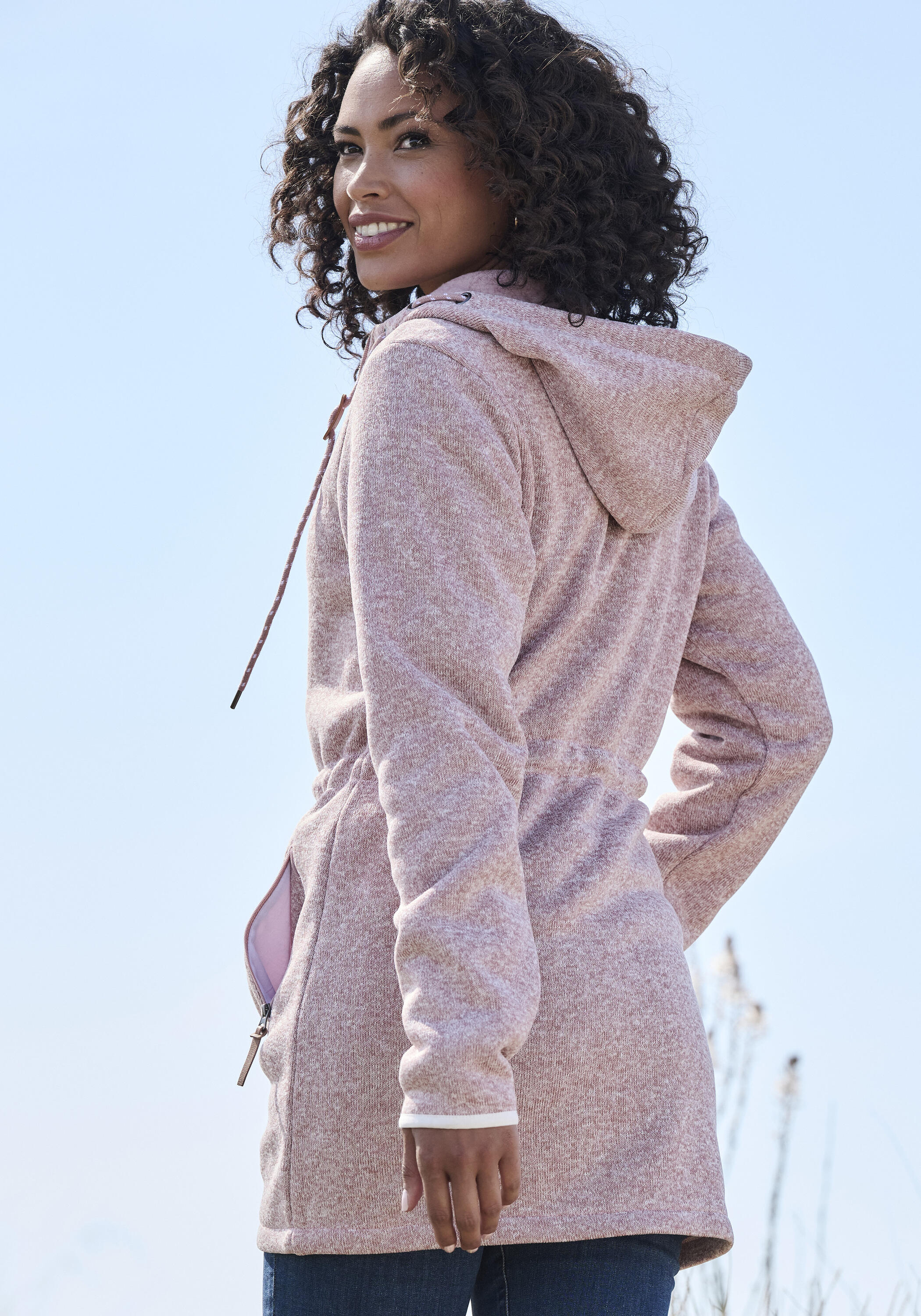 Damen Strickfleecejacke 4/6