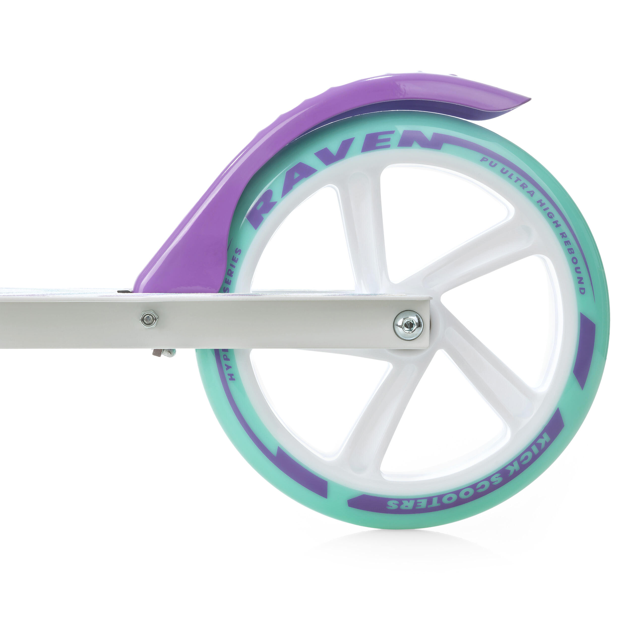 Monopattino pieghevole 200 mm con freno e sospensioni Pastelle PRO Viola/Menta 5/7