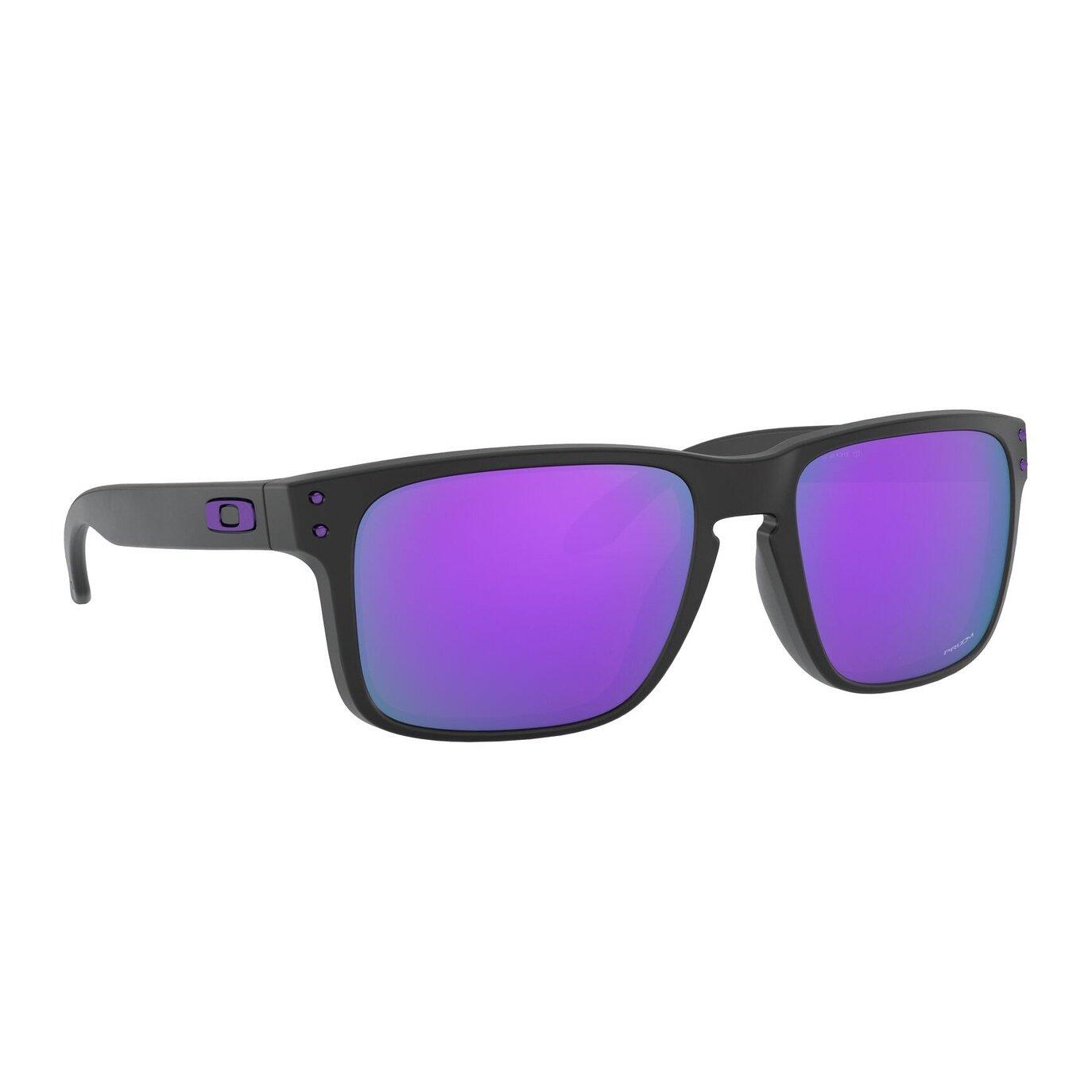Oakley Rectangle Mens Matte Black Prizm Violet Sunglasses 7/7