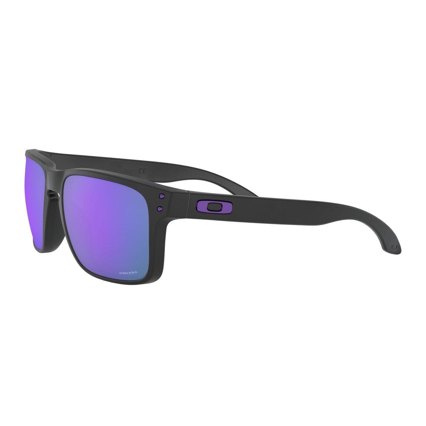 Oakley Rectangle Mens Matte Black Prizm Violet Sunglasses 3/7