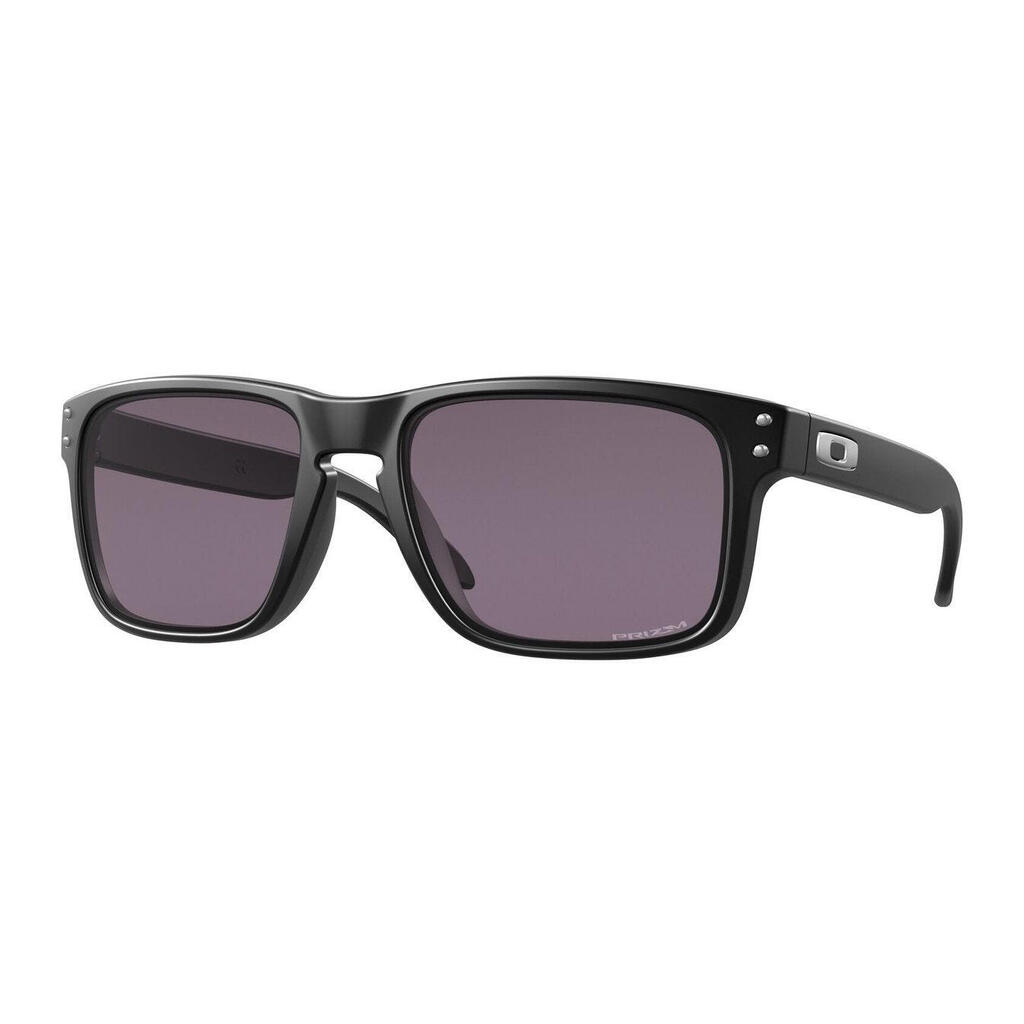 Oakley Rectangle Mens Matte Black Prizm Grey Sunglasses