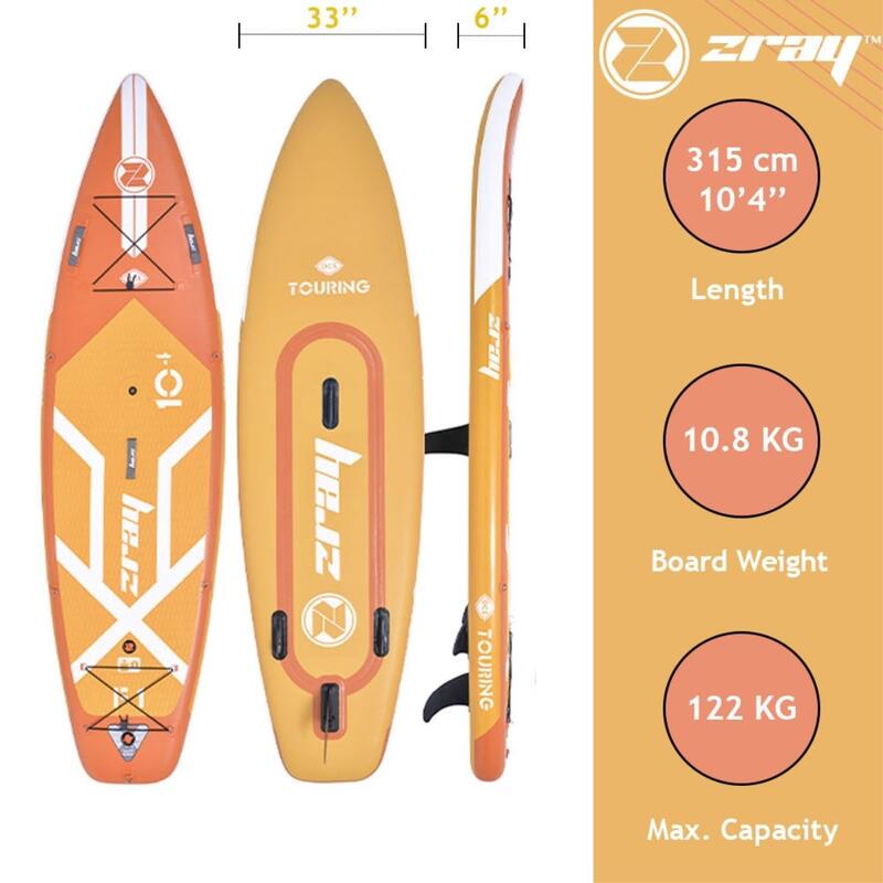 SUP Inflable Fury 1 Dropstitch TTS 2 cámaras 10'4 315x84x15cm(10'4x33x6")