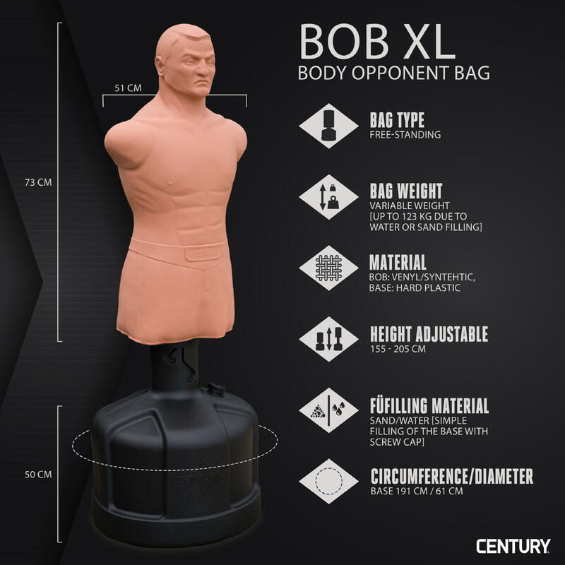 Boxdummy, Standboxsack, Trainingspartner, Kampfsport, BOB XL Century