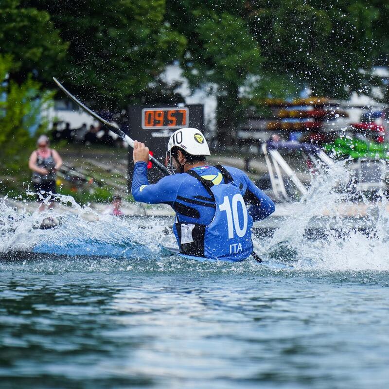 Camiseta Rashguard de Compresión anti-UV para piragüismo, kayak y SUP - Azul ITA