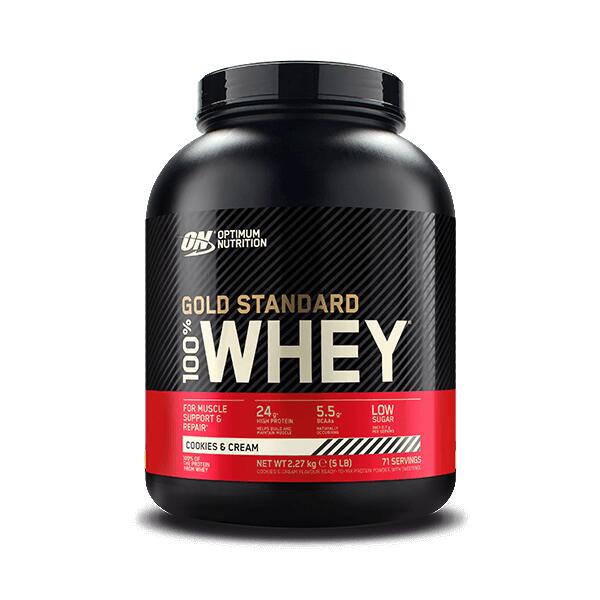 100% Whey Gold Standard - 5 Lb (2,27Kg) Cookies & Cream de Optimum Nutrition