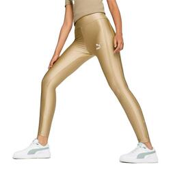 Pantalones Mujer Puma T7 High Waist Shiny Bronce