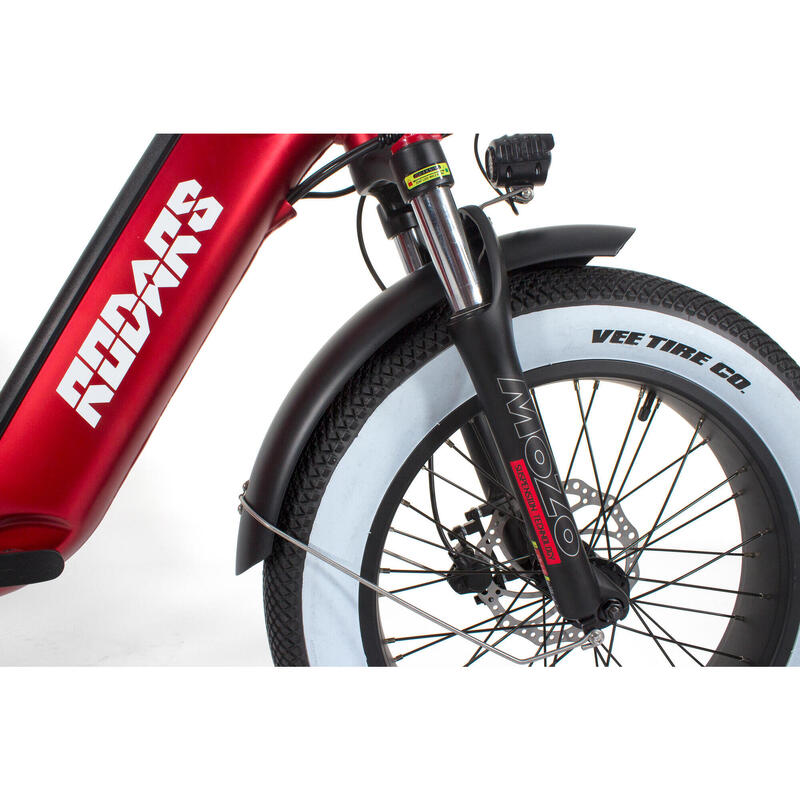 Bici Eléctrica Plegable Custom Vintage Retro - Rodars Bliss - Rojo