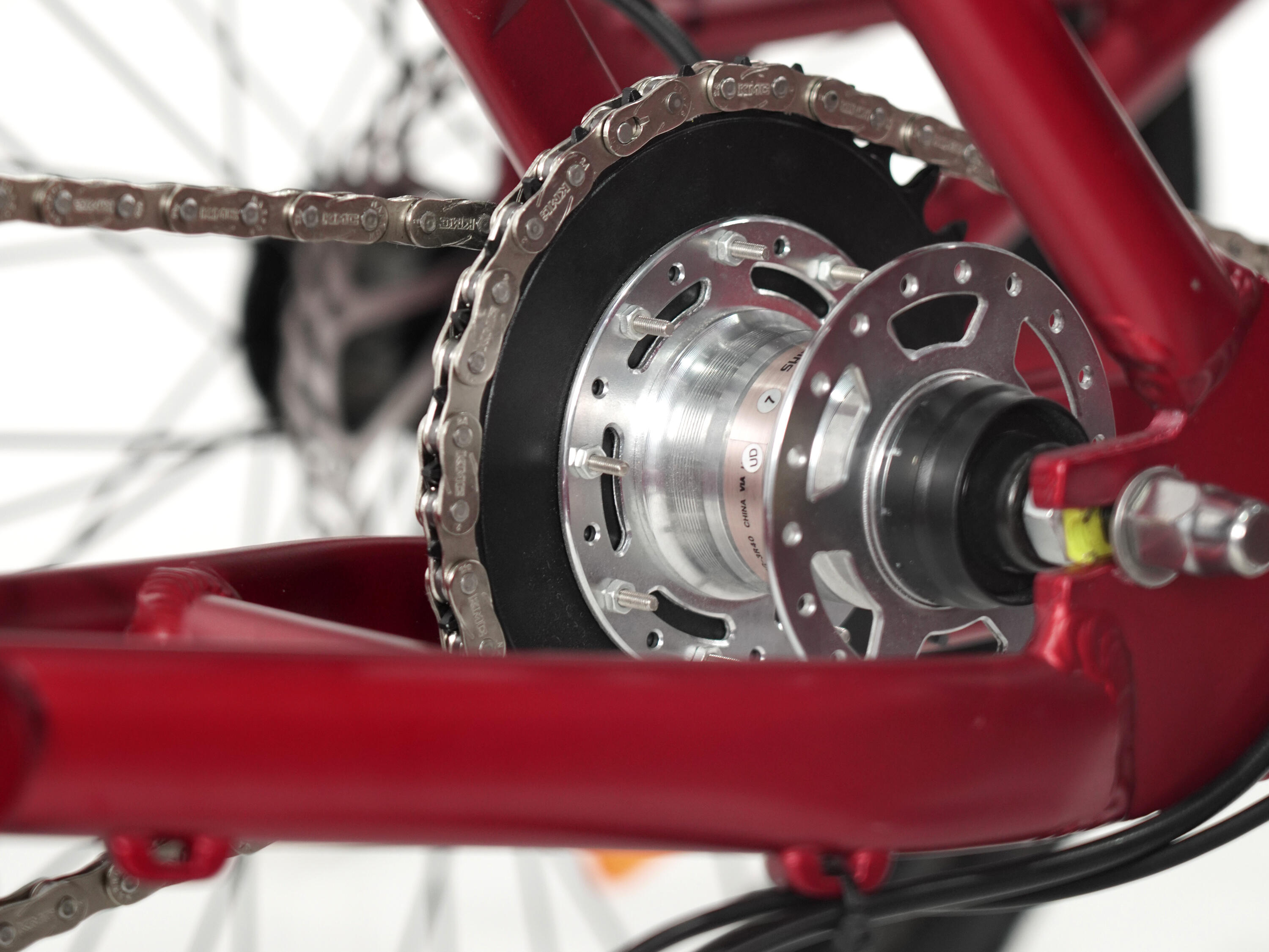 Triciclo Elétrico p/ adultos plegable - Rodars Swish Rojo Burdeos - Bat. 740Wh 2/7