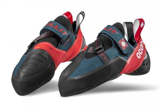 Scarpetta da arrampicata Ocún Bullit vegan asimmetrica downturn 4 mm velcro