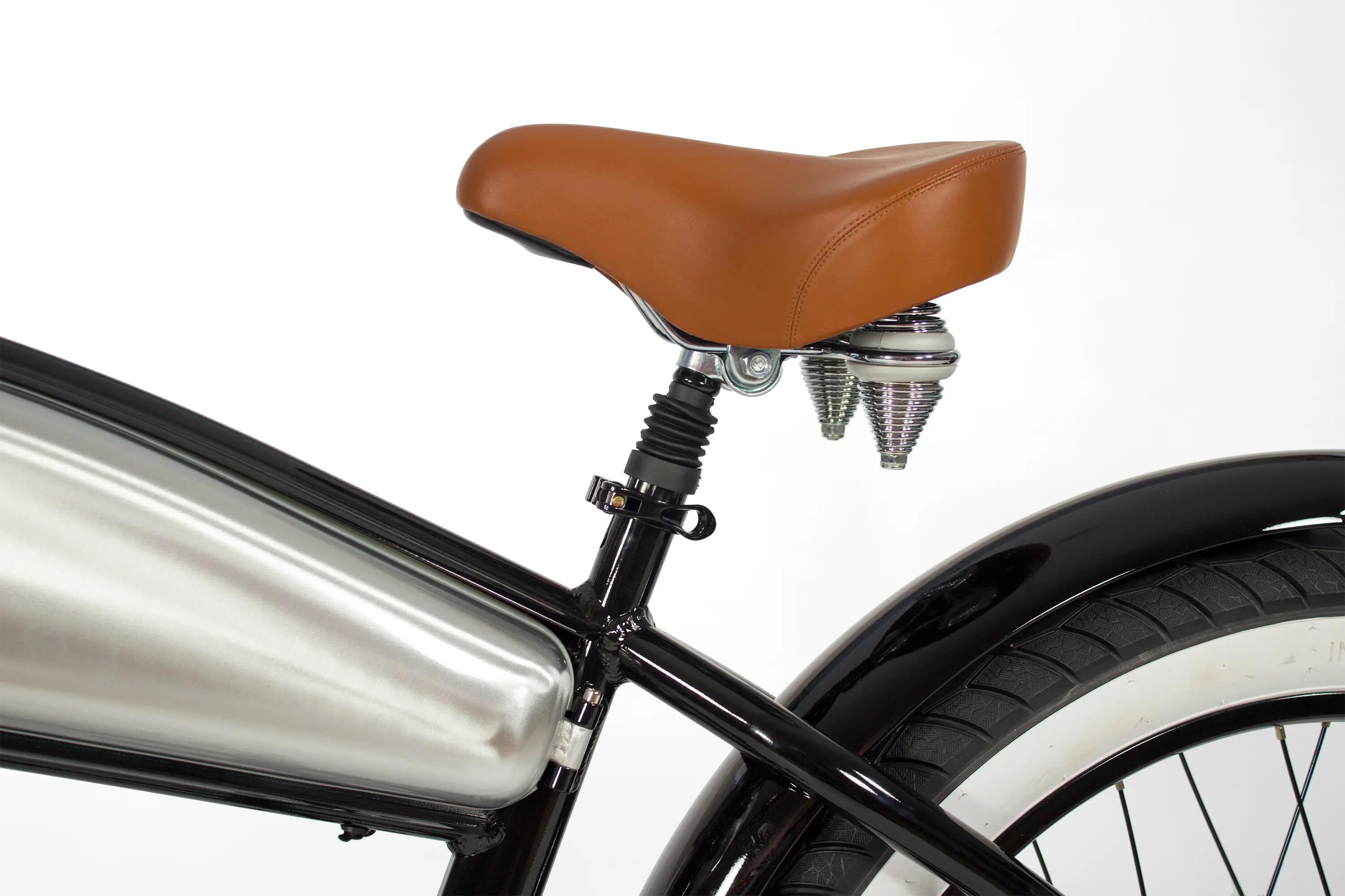 Bici Eléctrica Vintage Cruiser Custom Fat Bike - Rodars Outlaw Negro y Inox 5/7