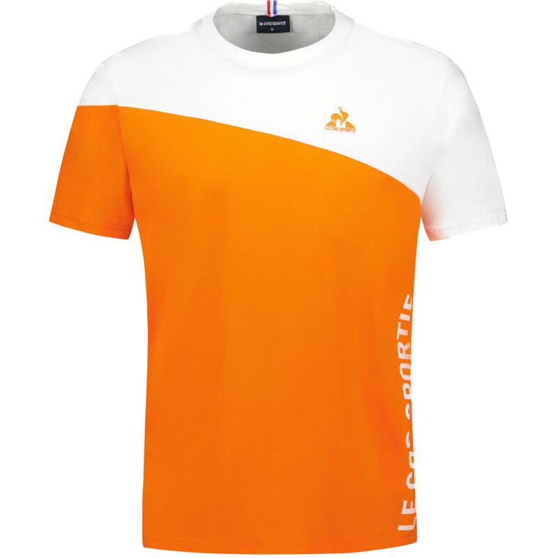 Póló Le Coq Sportif Bat Tee Ss No2 M, Narancssárga, Férfiak