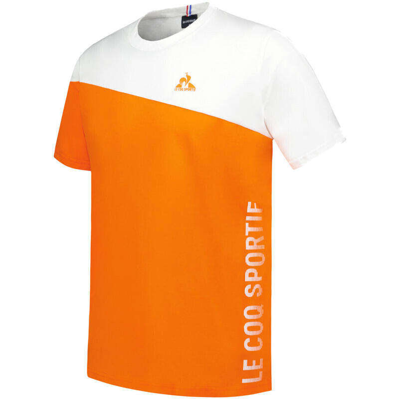 Póló Le Coq Sportif Bat Tee Ss No2 M, Narancssárga, Férfiak