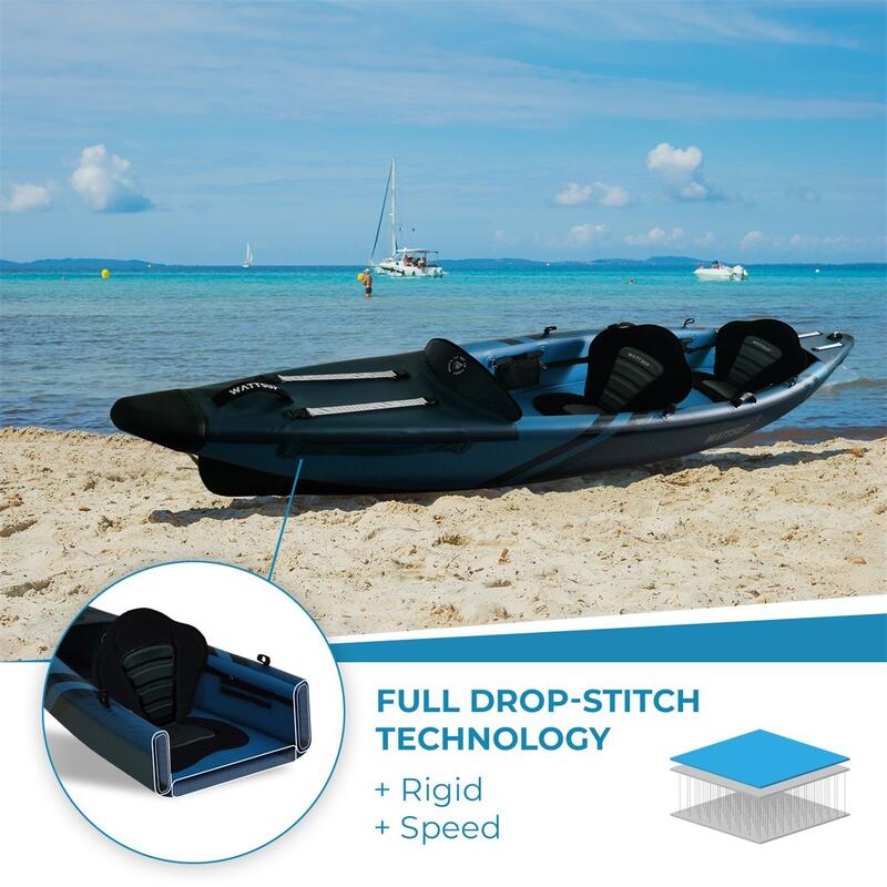 Kayak gonfiabile TORPEDO 2P HP - 426cm/13'9x78cm/31' - DropStitch MAX 220 kg