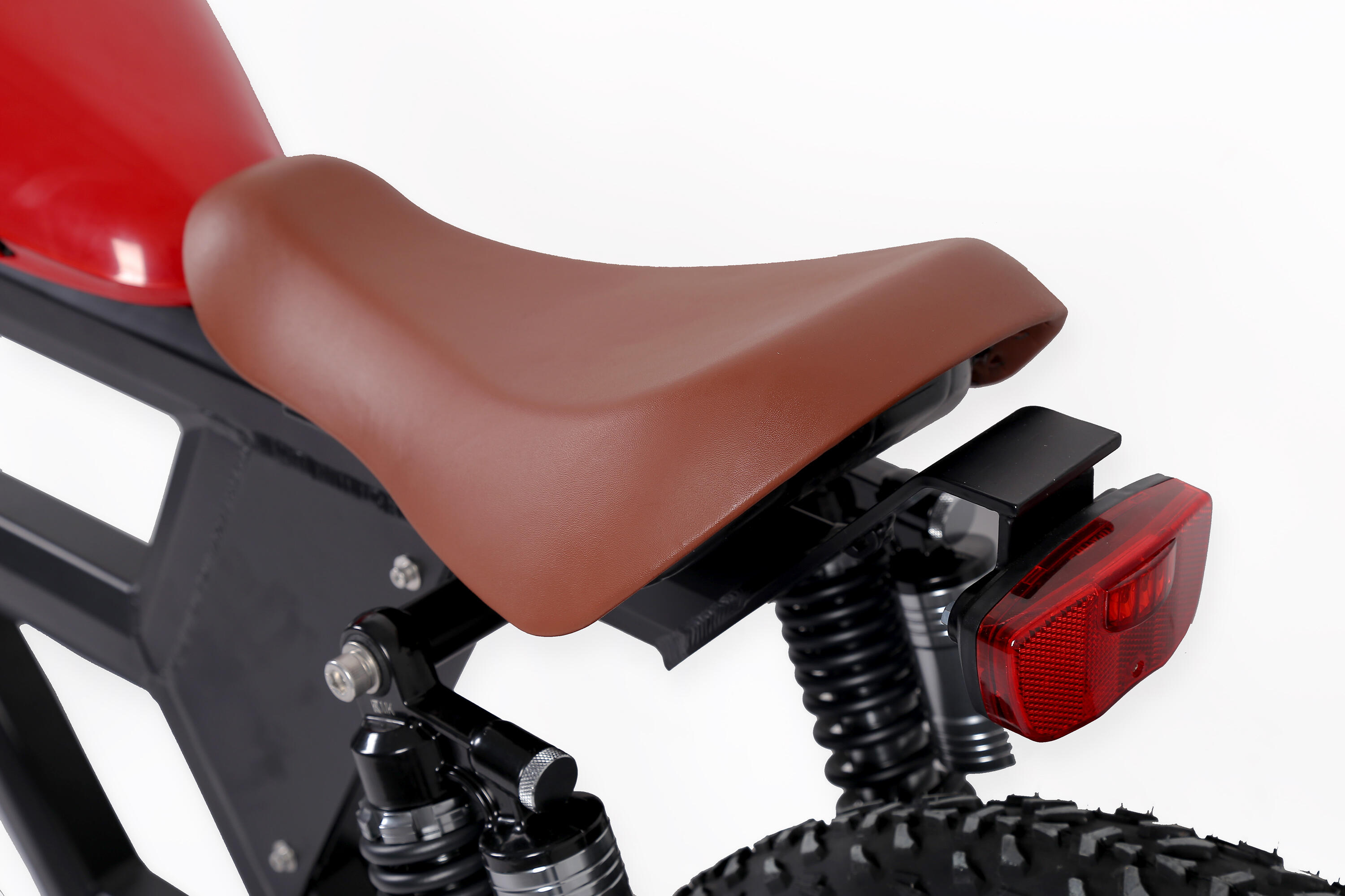 Fat Bike Eléctrica Vintage - Retro e-bike Rodars El Camino - Negro y Rojo 5/6