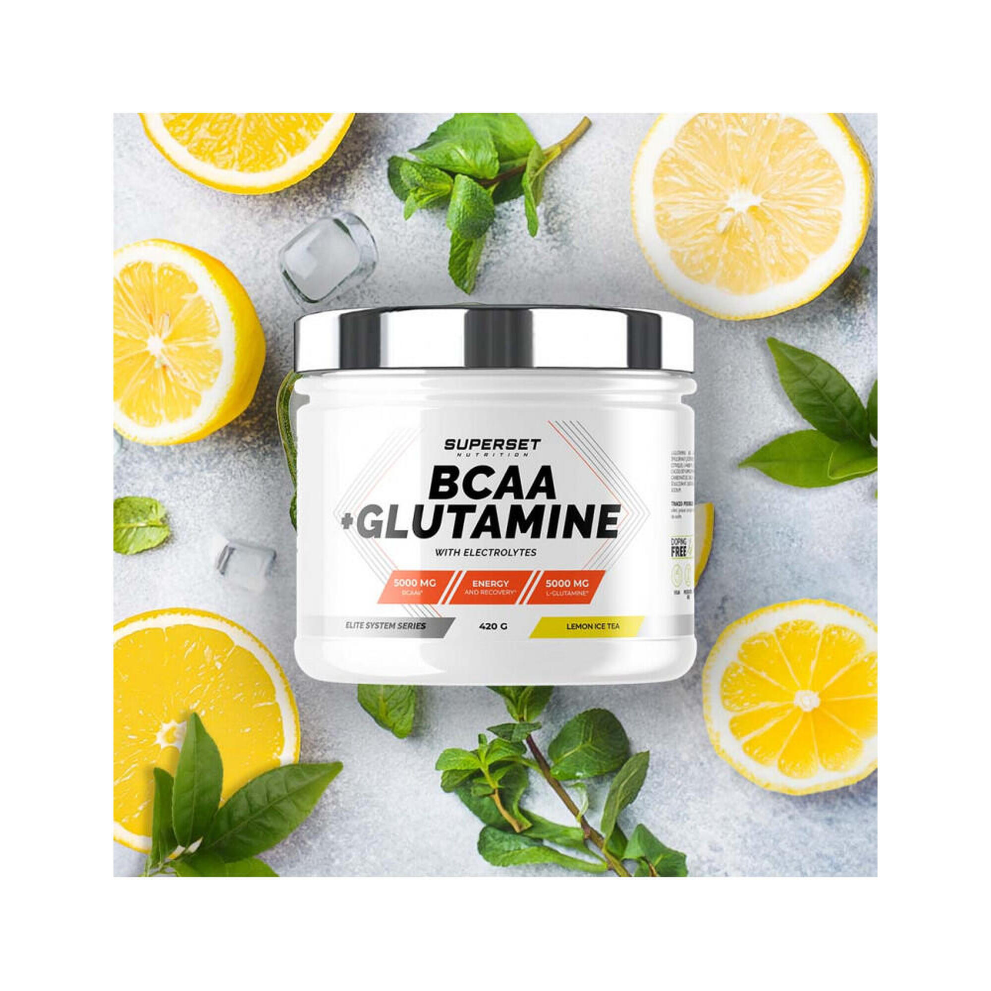BCAA + GLUTAMINE (420G) | Ice Tea Citron