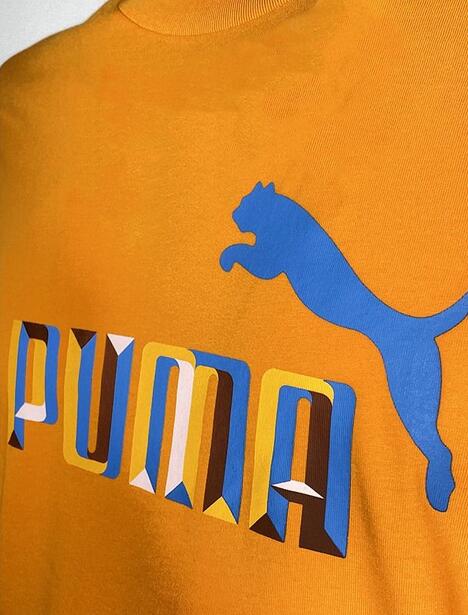 T-shirt uomo puma essential logo - arancio 2/2