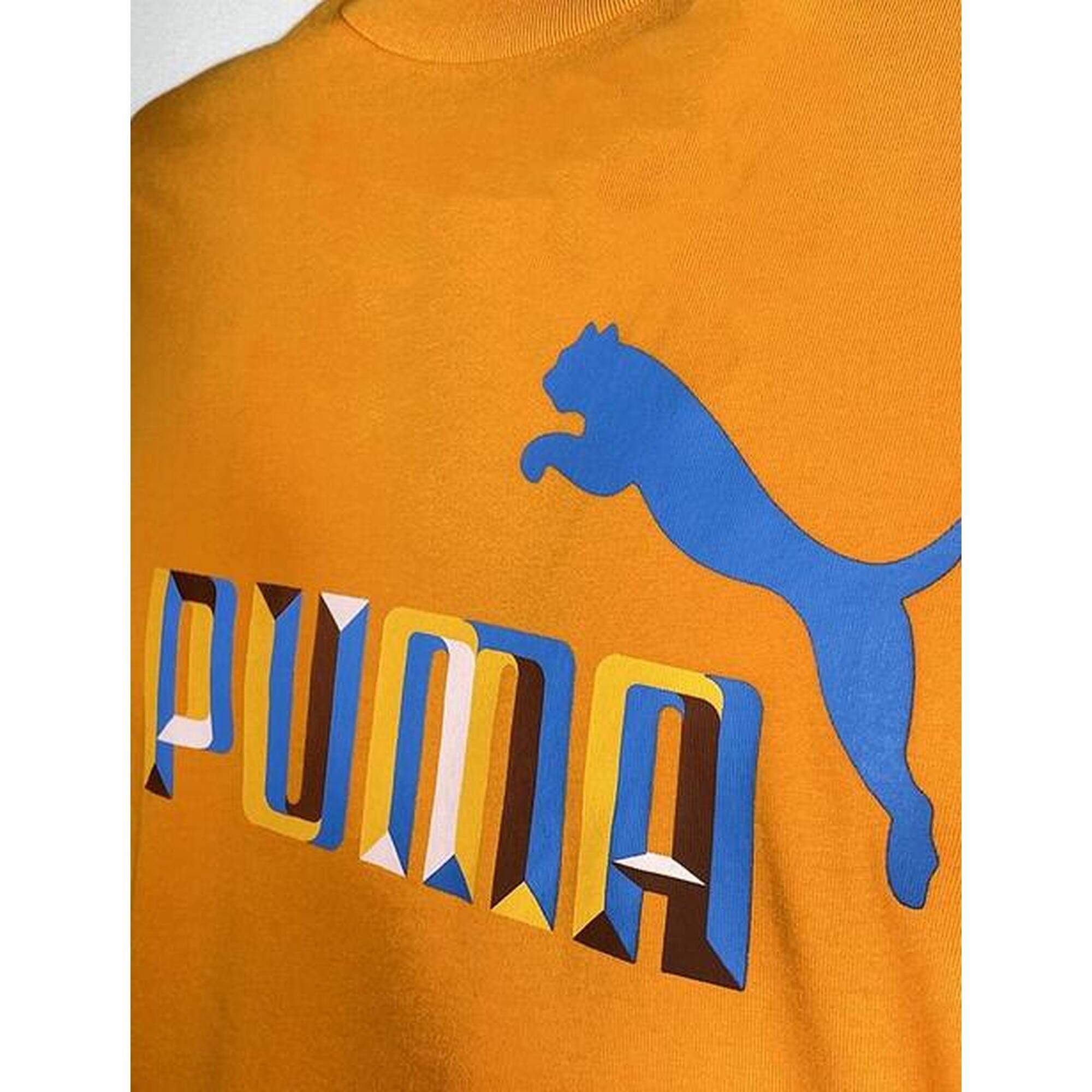 T-shirt uomo puma essential logo - arancio