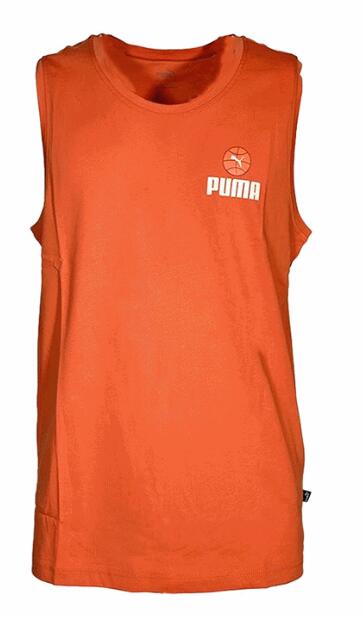 PUMA Canotta uomo puma basket bppo "chilli powder" - arancio