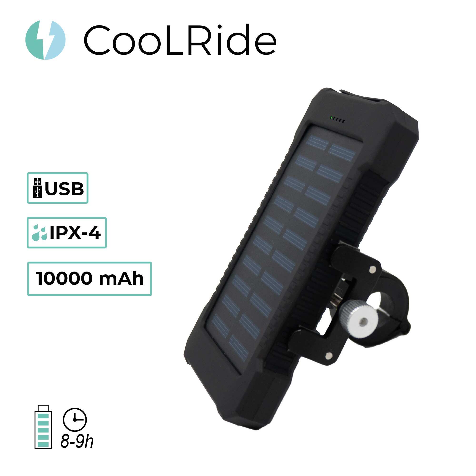 Fiets telefoonhouder en zonne-oplaadbare externe batterij 3/6