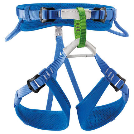 Harnais enfant Petzl MACCHU bleu taille unique rembourré DOUBLEBACK