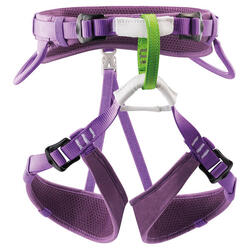 Harnais enfant Petzl Macchu violet ajustable ceinture rembourrée 54-65 cm