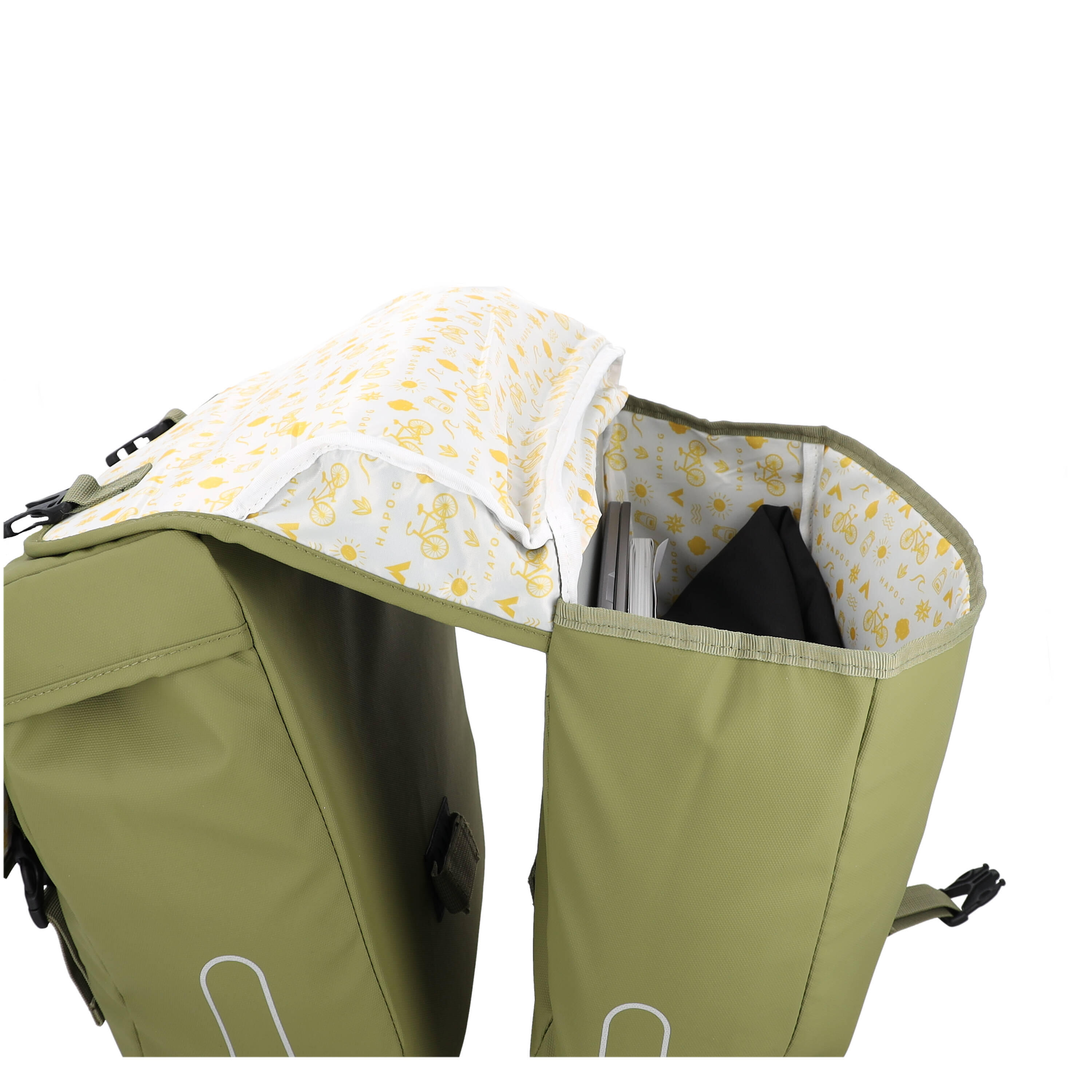 Borsa doppia per portapacchi impermeabile 27L KAKI 6/7