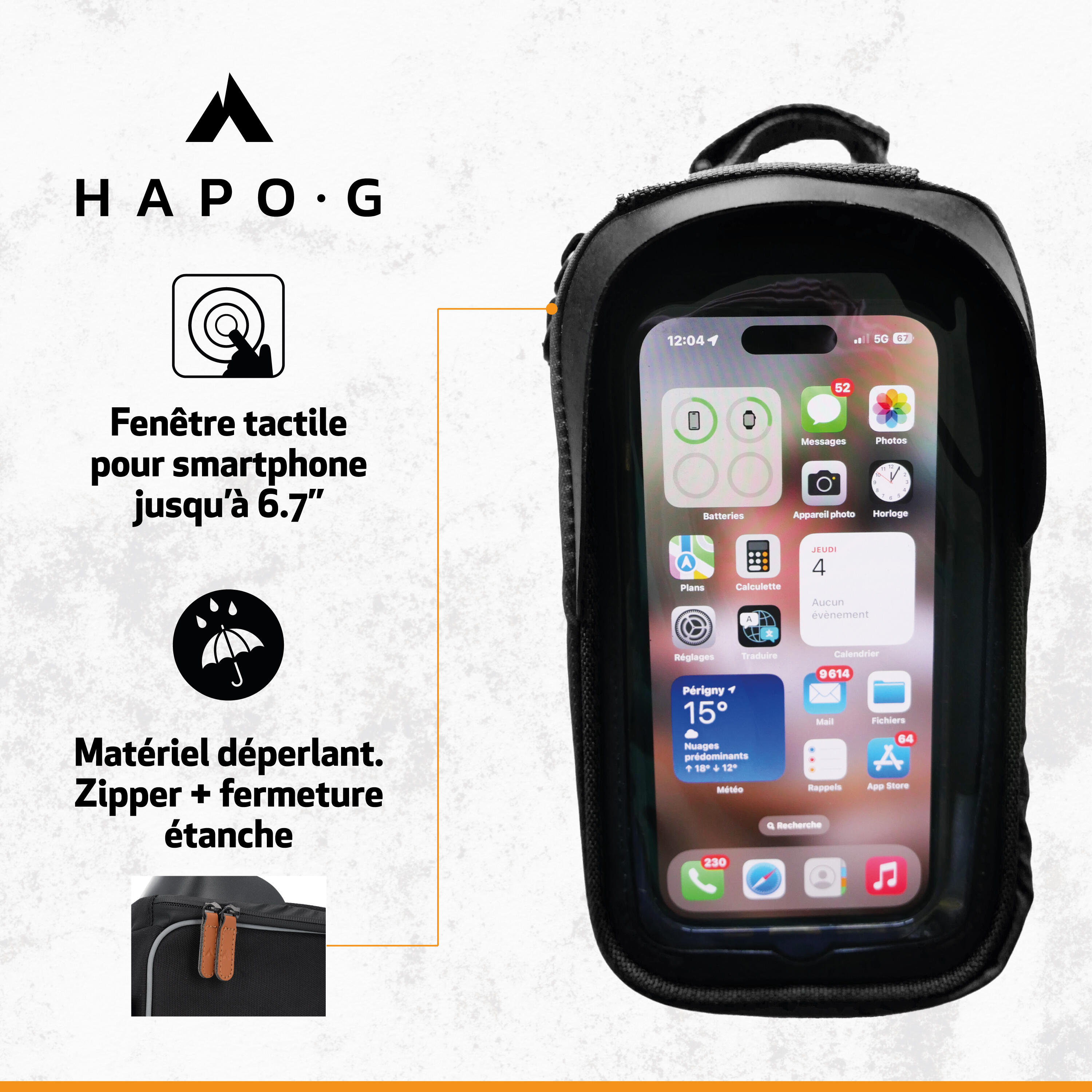 Hapo G Sacoche cadre smartphone eva au meilleur prix avec Vélo Station