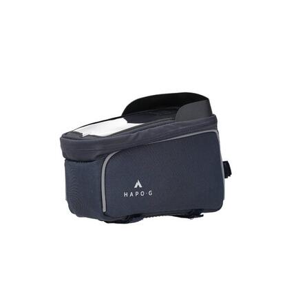 Sacoche de cadre vélo 1,6L Bleu - Support smartphone avec pare-soleil - HAPO-G