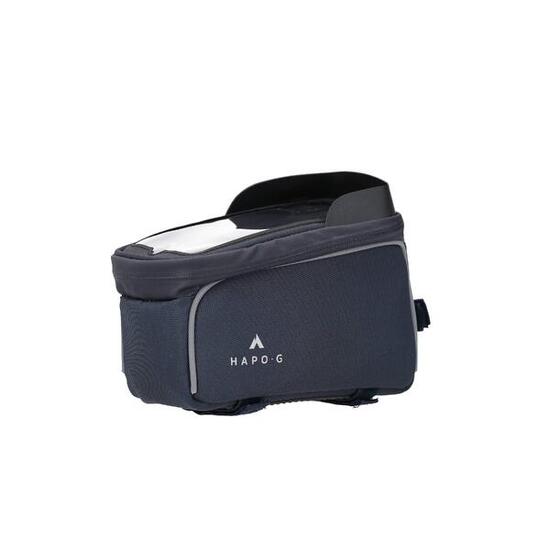 Sacoche de cadre vélo 1,6L Bleu - Support smartphone avec pare-soleil - HAPO-G
