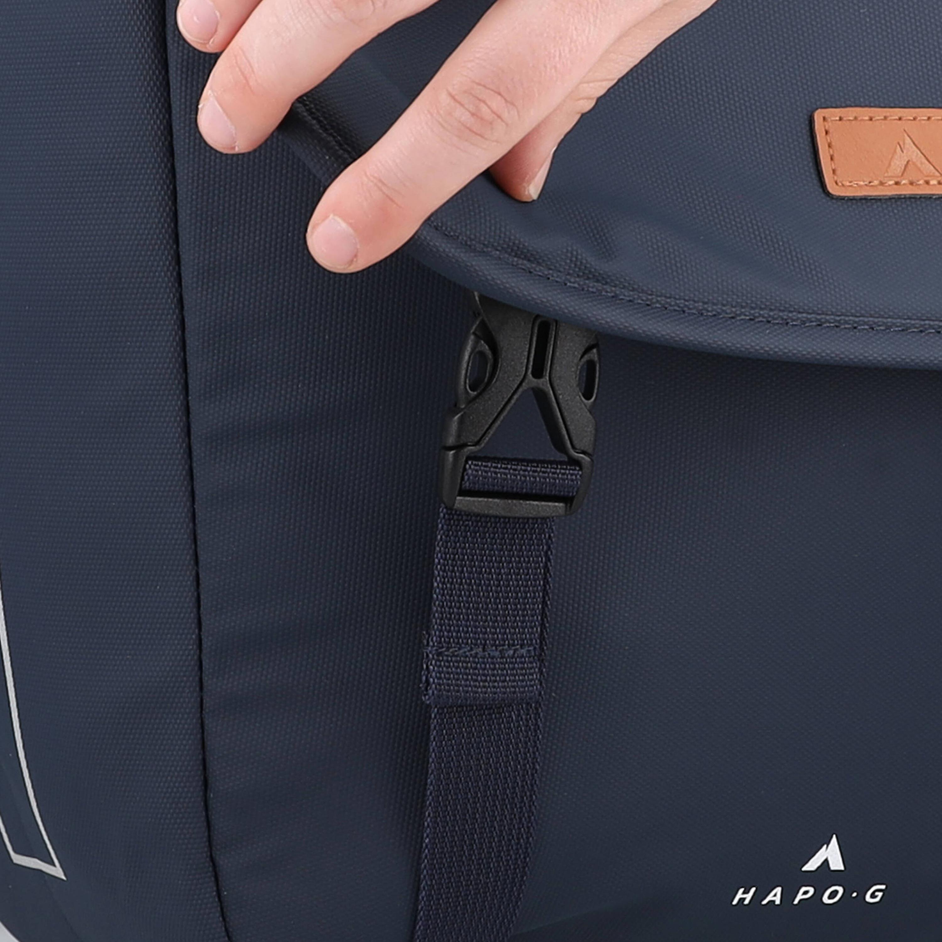 Bolsa doble portaequipajes impermeable bicicleta 27L AZUL 5/7