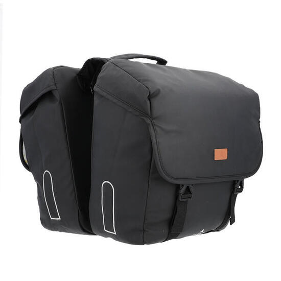 Sacoche double vélo porte-bagage étanche 27L NOIR