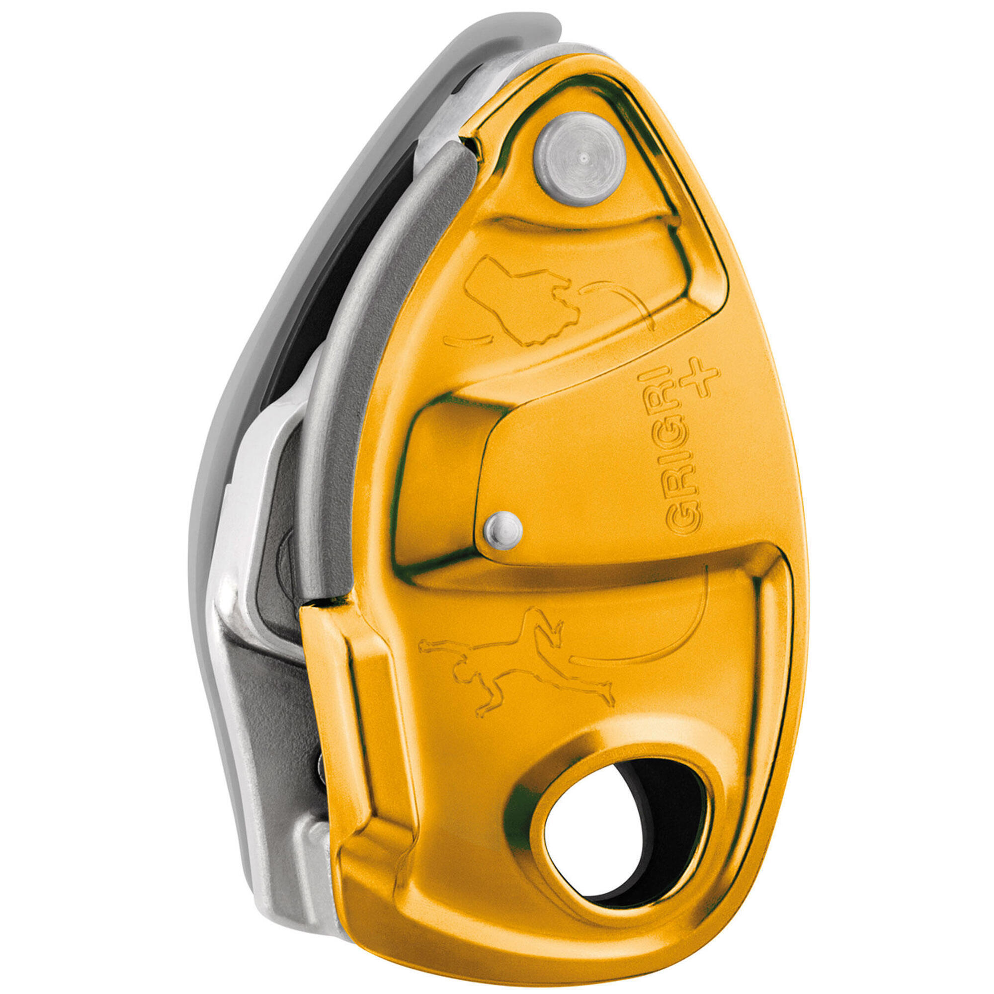 Petzl - Petzl Grigri+ Orange — Assureur Blocage Assisté 8,9–10,5 Mm, Poignée Ergonomique - Assureur - Gris|orange - Taille Unique - Decathlon