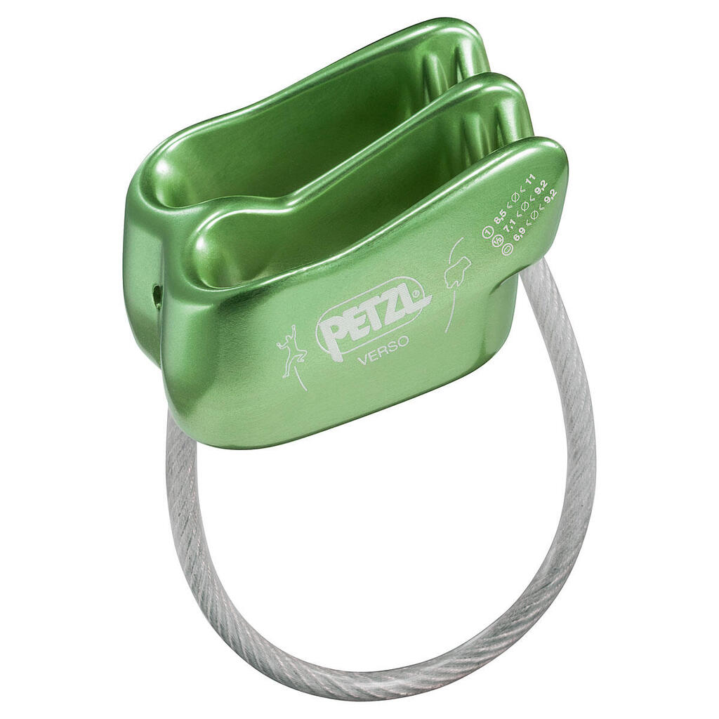 Petzl VERSO Compact Belay Device 55g Aluminium Compatible with 8.5-11mm Ropes