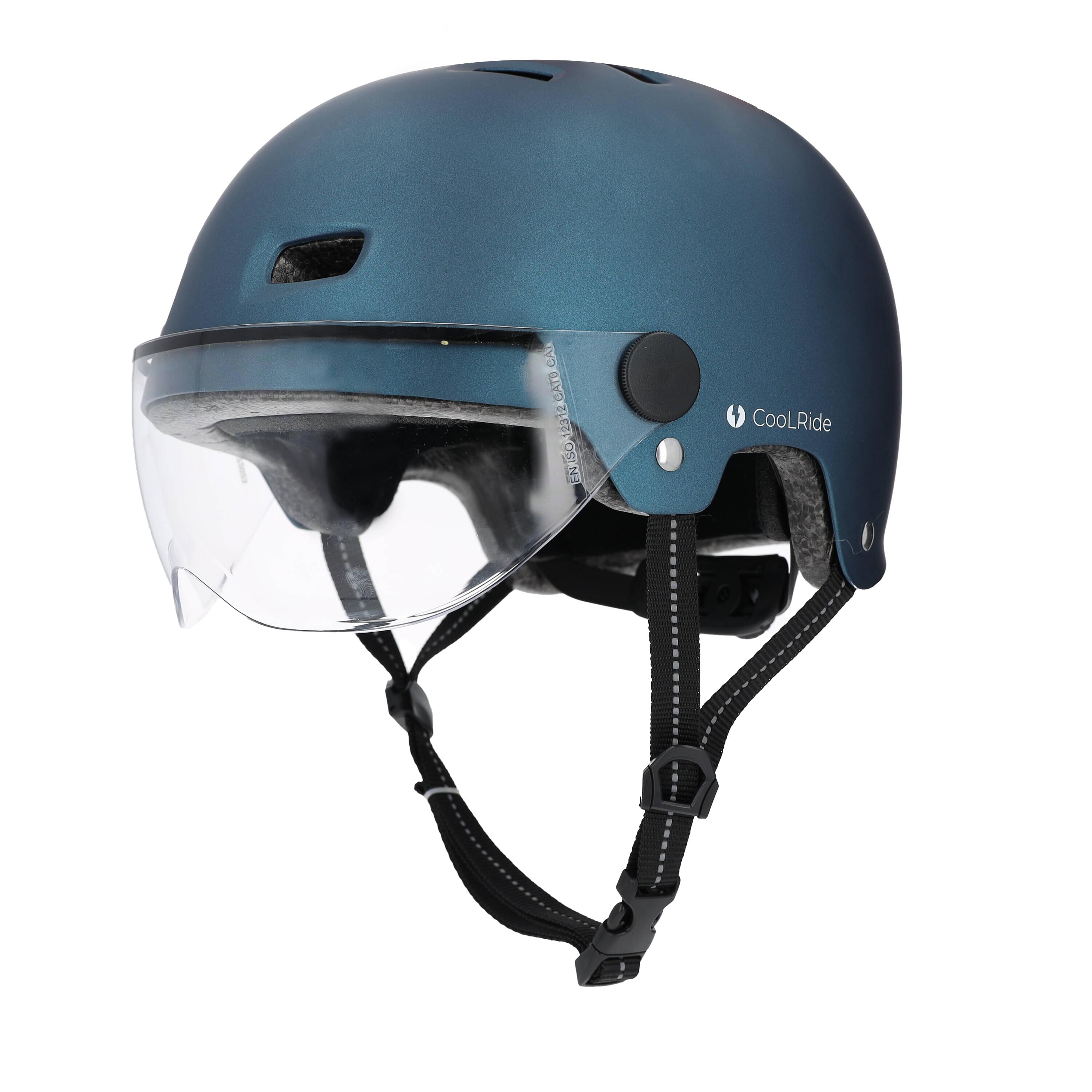 COOLRIDE Fietshelm voor volwassenen 53-59 cm met geïntegreerd vizier