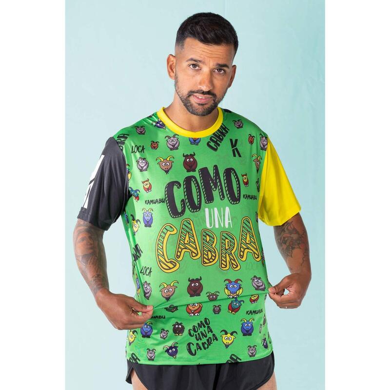 T-SHIRT DE CORRIDA Elite fit #COMOUNACABRA VERDE - HOMEM