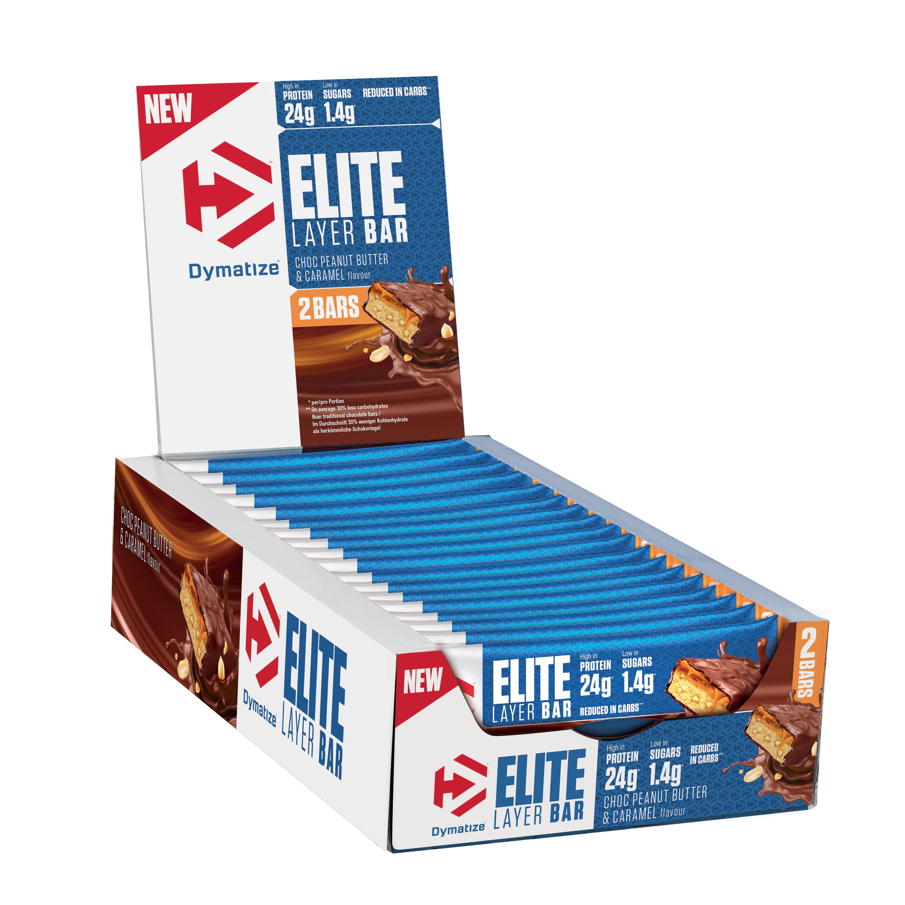 Dymatize Elite Layer Bar (18x60g) Choc Peanut Butter & Caramel - Barres 5/7