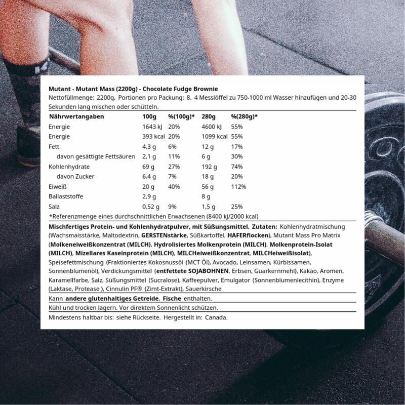 Mutant Mutant Mass (2200g) Chocolate Fudge Brownie