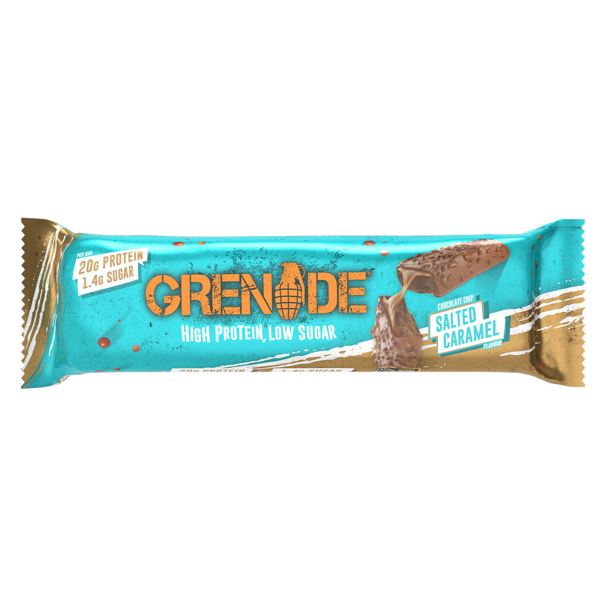 Eiwitrepen - Koolhydraat Killa Reep (12x60g) - Choc Chip Gezouten Karamel 4/4